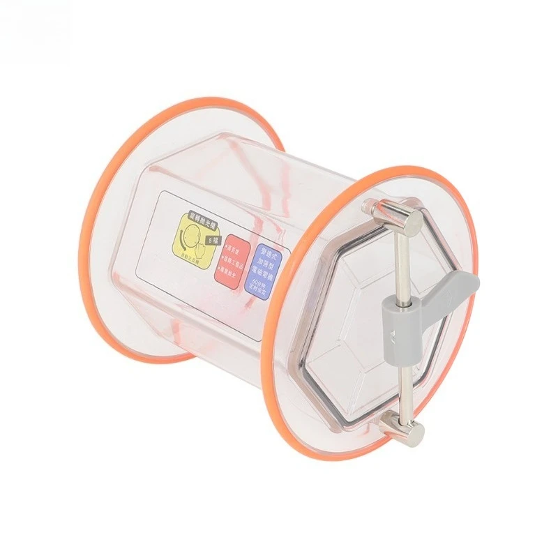 6808 Mini Magnetic Tumbler Bucket, Transparent Acrylic Barrel for Gold Silver Jewelry Polishing & Deburring