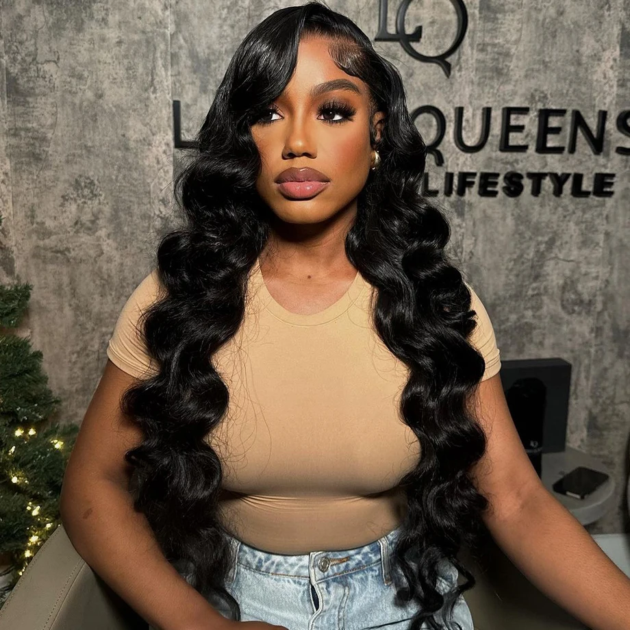 Perruque Lace Front Wig Body Wave brésilienne naturelle, cheveux humains, sans colle, 13x4 HD, 13x6, en solde, pour femmes