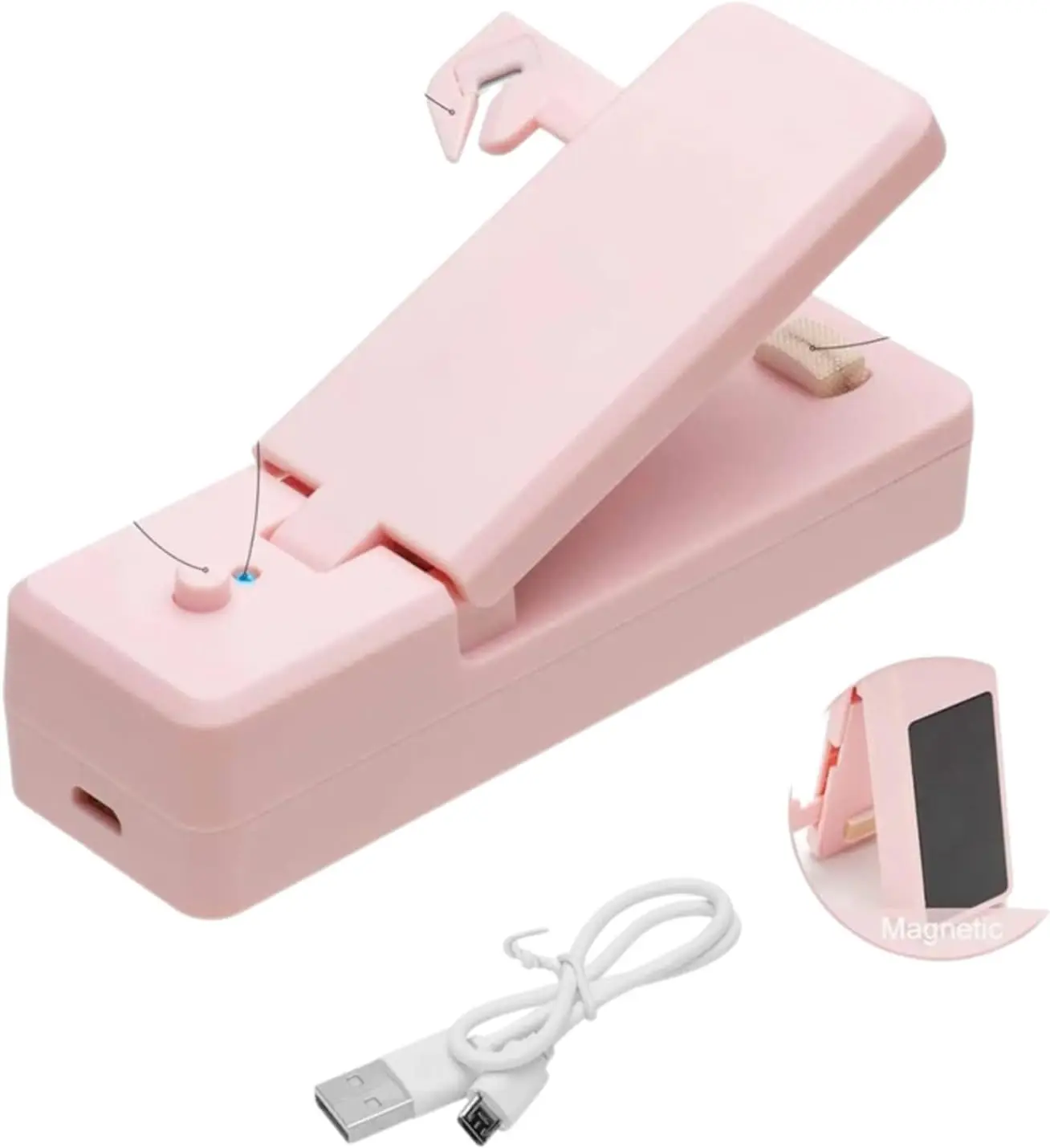 

Mini Bag Sealer Portable Chargeable Sealing Machine 2 in 1 Rechargeable Heat Sealer for Chip Bags, Plastic Bags (White)\u2026