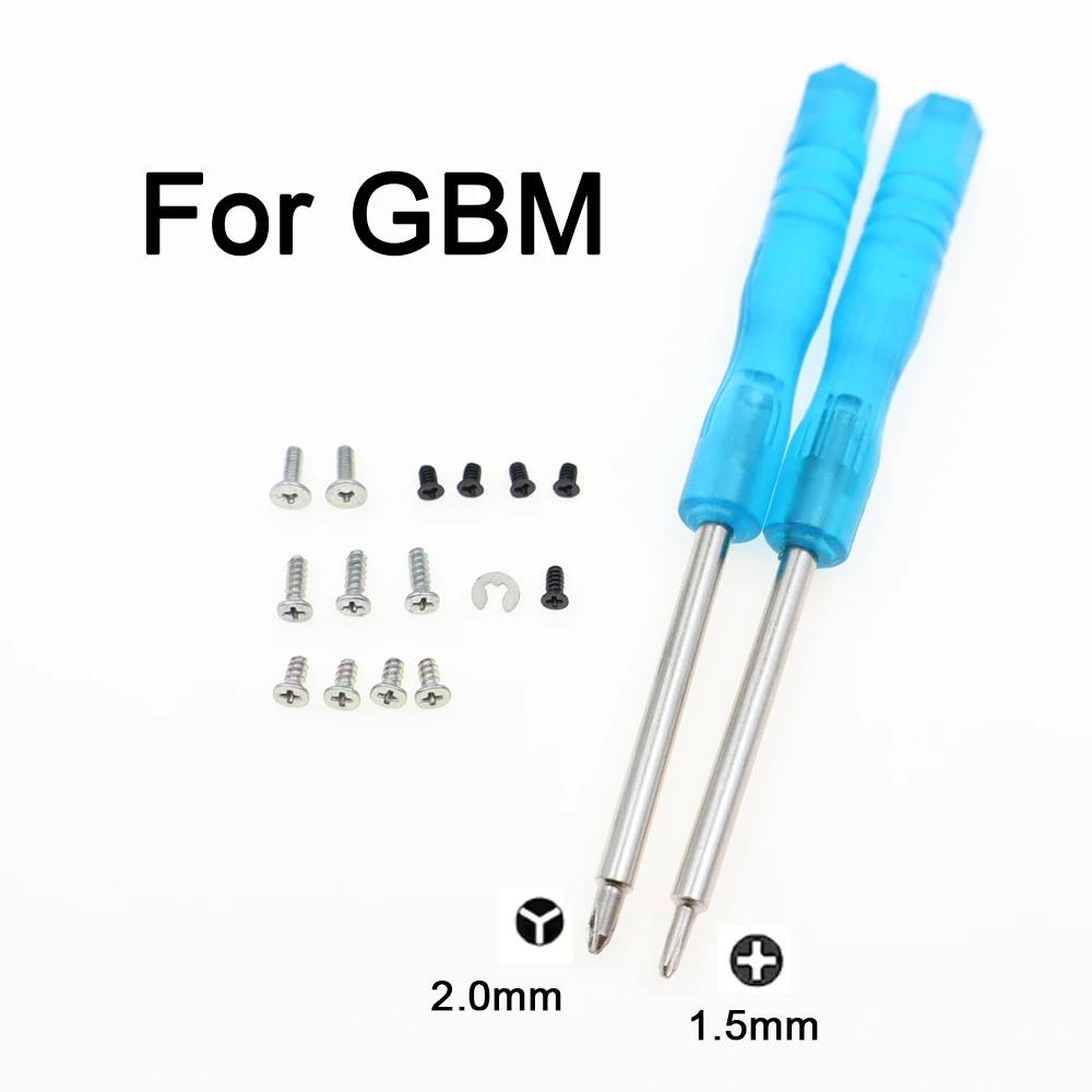 1/2/5Set Full Set Screws For GBM Replacement Philips &Y-Tri-Wing Screws For GameBoy Micro Console Shell Repair With Screwdriver