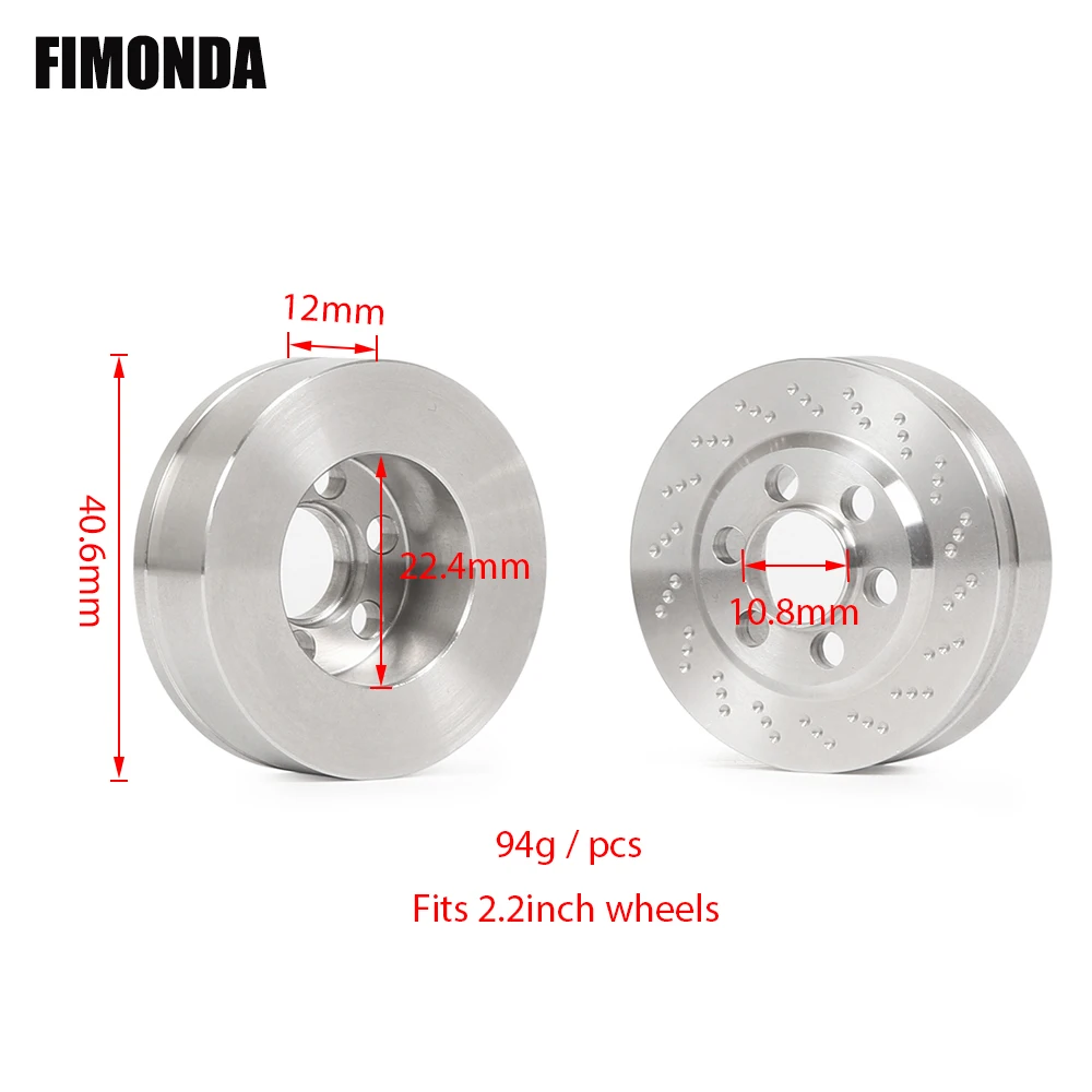 Stainless Steel Wheels Counterweight Balance Weights for 1.9 2.2 inch Wheels Rim TRX4 TRX6 Axial SCX10 90046 GEN8 TF2 CC02