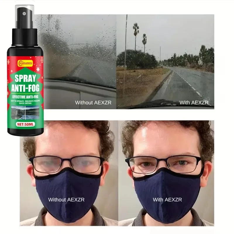 Fasilawei Long-Lasting Anti-Fog Spray: Easy-Apply for Car Glass, Helmets & Shower Doors