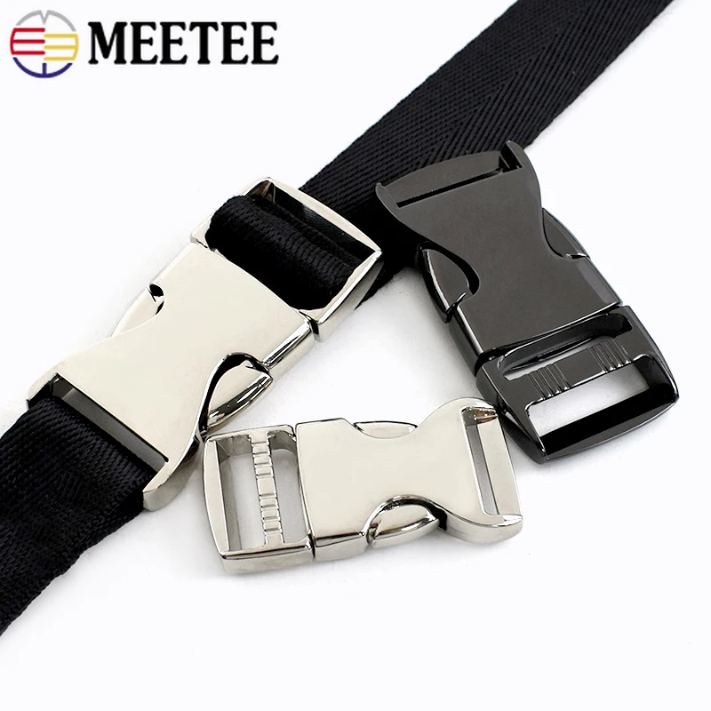 2/5 Stück 20/25/38mm Metall-Seitenschnellverschluss für Gurtband, Taschen, Haustierhalsbänder, Rucksäcke, Schnellverschluss-Verschluss, DIY-Nähzubehör