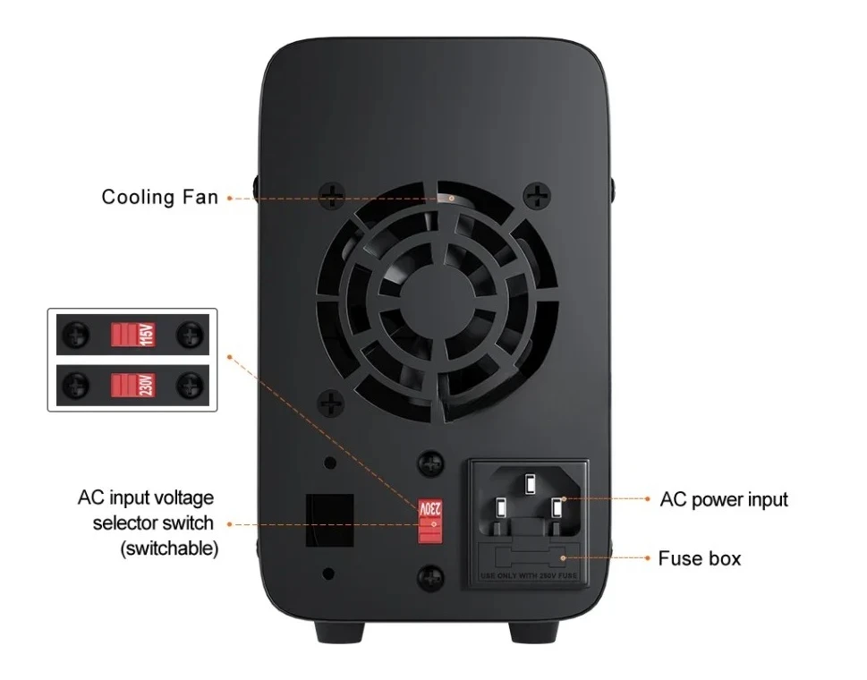 WPS305H 30V 5A 150W 검정색 실험실 프로그래밍 가능 디지털 조절식 가변 전원 공급 장치