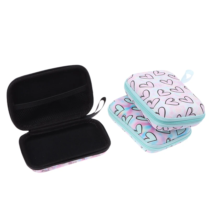 Heart Butterfly Headphone Data Cable Storage Bags Charger Power Bank Rectangular Box Zipper Bag Pocket Pouch