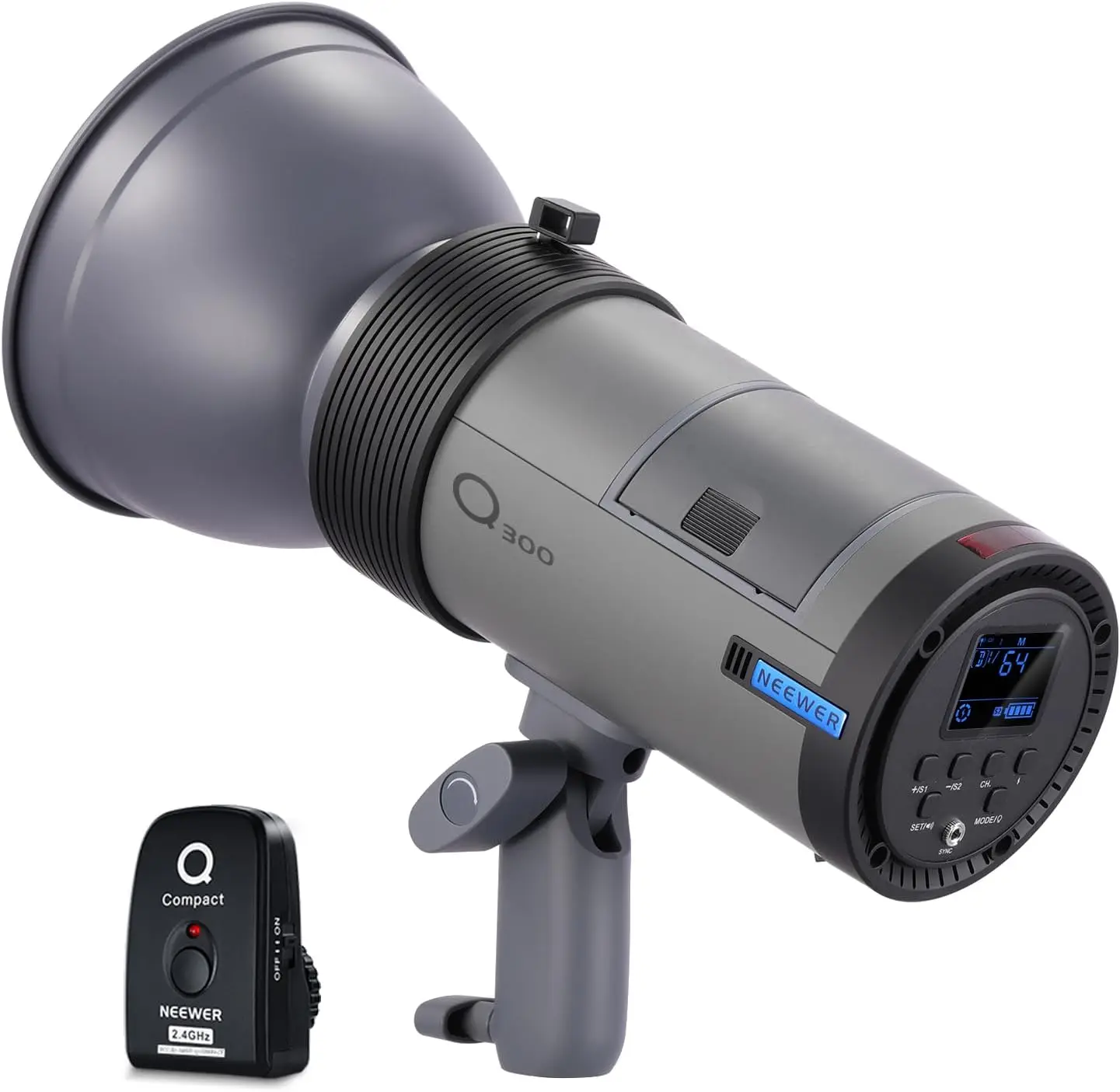 

Q300 300Ws 2.4G Outdoor Studio Flash with Q Compact Wireless Trigger 7800mAh Li Ion Battery Powered Strobe Light