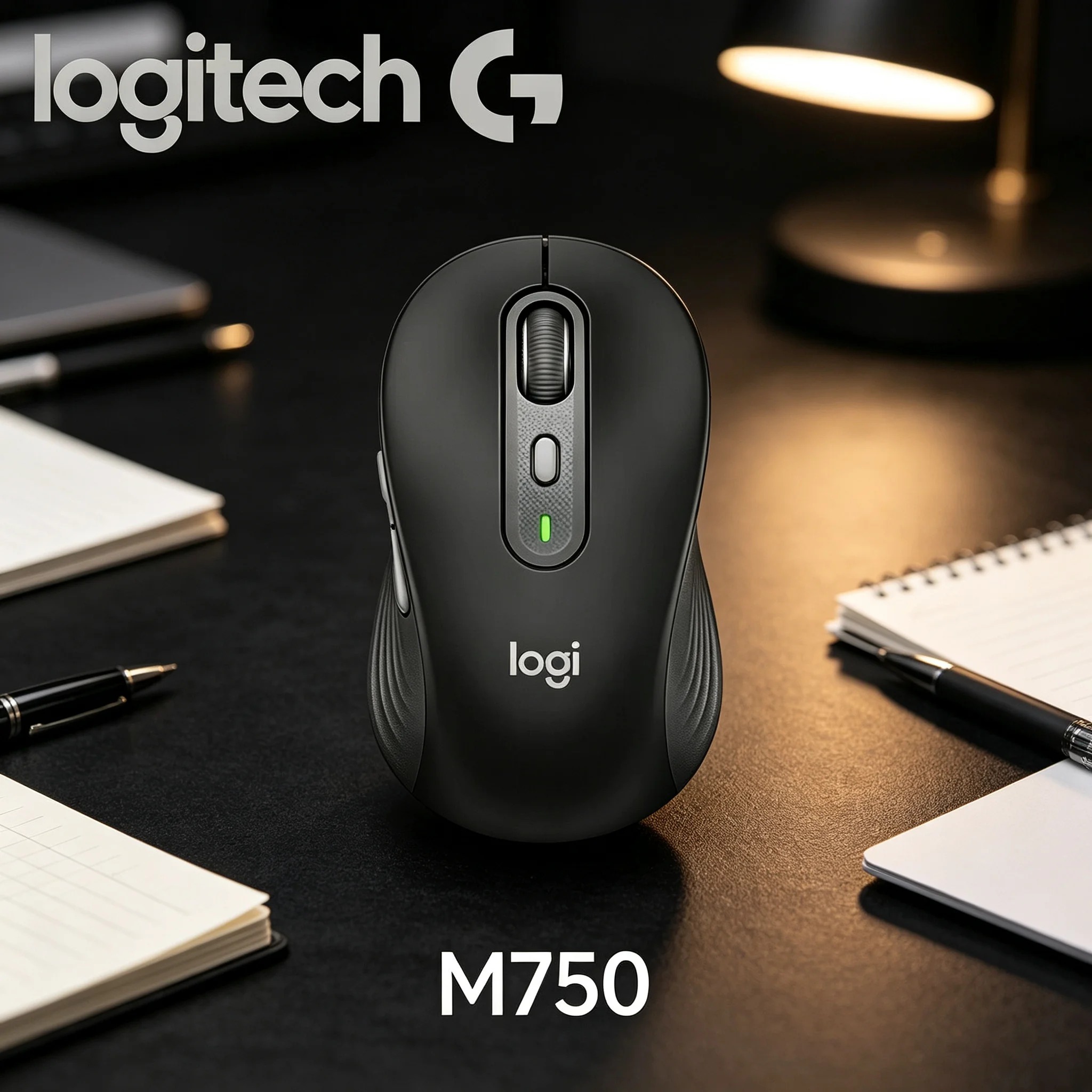 Logitech M750 High‑Precision Tracking Wireless Mice Adjustable Cursor Sensitivity For Spreadsheet Document Office Work