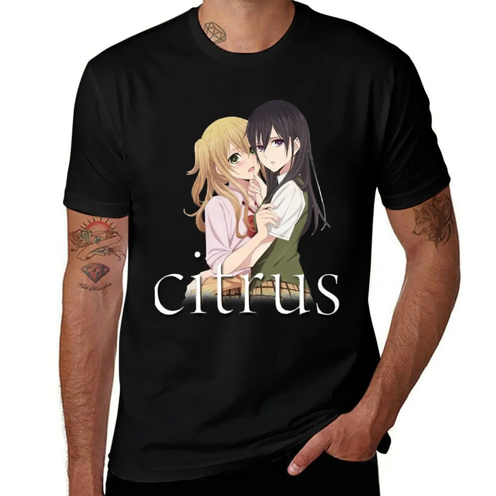 

Yuzu x Mei Kiss - Citrus T-Shirt graphics sublime oversized graphic tee Men's cotton t-shirt