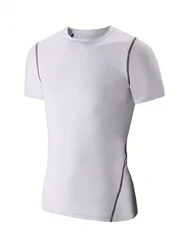 Kids Boy's Quick Dry Compression Shirts Short Sleeve Sports Undershirts Base Layer Tee Tops for Active Children