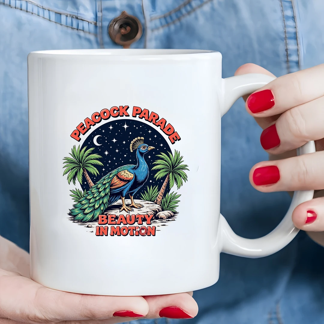 كوب توضيحي على شكل طاووس سعة 11 أونصة + كوب السماء المرصعة بالنجوم الرجعية + كوب شرب للأطفال لعيد الميلاد مجموعة أكواب للمنزل والمكتب