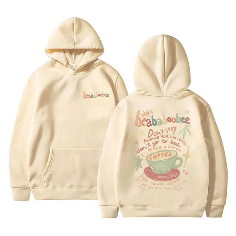 Singer Beabadoobee Print Hoodie Men Women Fashion Vintage Oversized Sweatshirt Male Casual Cotton Hoodies Unisex Y2k Streetwear