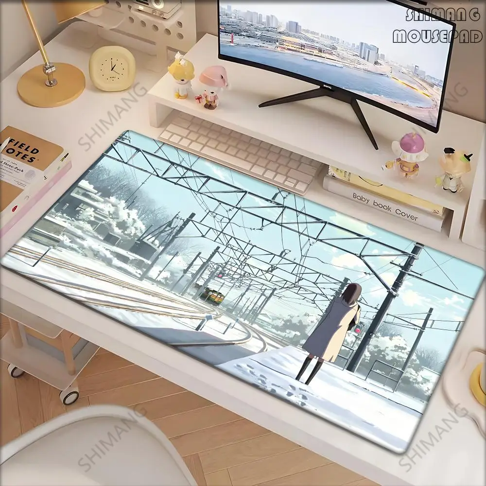 

Anime 5 C-Centimeters Per Second Mouse Pad Large Rubber Tablepad PC Game Mousepad Laptop Desk Pad XXL Non-slip teclado Mouse Mat