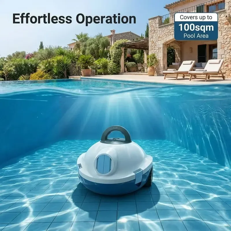 Commercial Remote Control Robot Pool Cleaner Rechargeable Automatic Intelligent Suction Eco Friendly Swimming Pool Cleaning