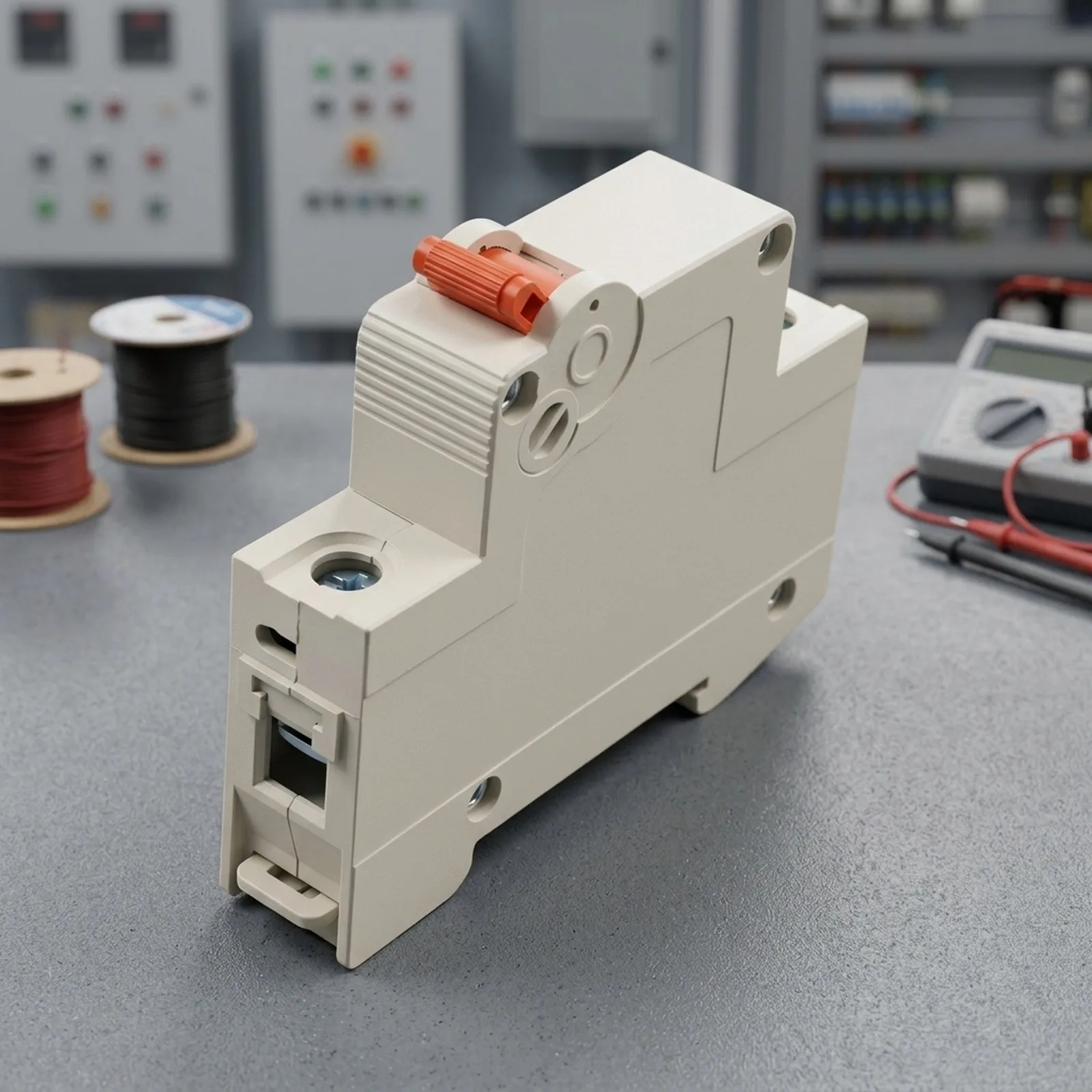 DIN Rail Breaker 16A Overload Protector Dual Circuit Protection Visible Status Indicator For Household Lighting
