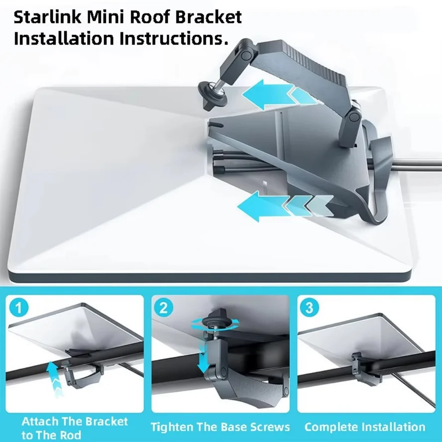 For Starlink Mini High Quality Roof Mount Aluminum Starlink Mini Car Mount for Starlink Mini Saucer RV Yacht and Roof Mounts.