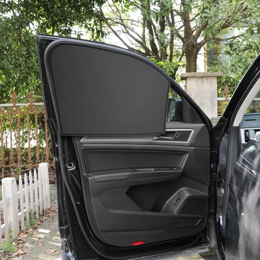 

2/4Pcs Magnetic Car Window Sun Shade Blackout Heat Protection Car Window Covers Quick Release 99% UV Blocking