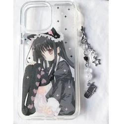 Clmj Anime Cute Maid Girl Luxury Phone Case For Samsung A16 A06 A55 A35 A15 A54 A34 A24 A14 A04 A13 A53 A33 Clear TPU Back Cover