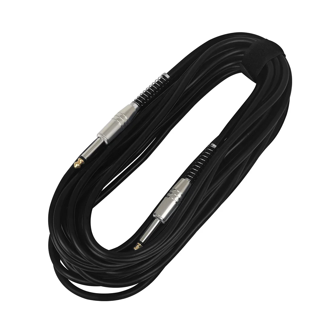 Black Leather Silver Head with Spring 6.35mm Guitar Effects Cable No Noise Shielded Bass Cable 3M/5M/10M Connection Cable