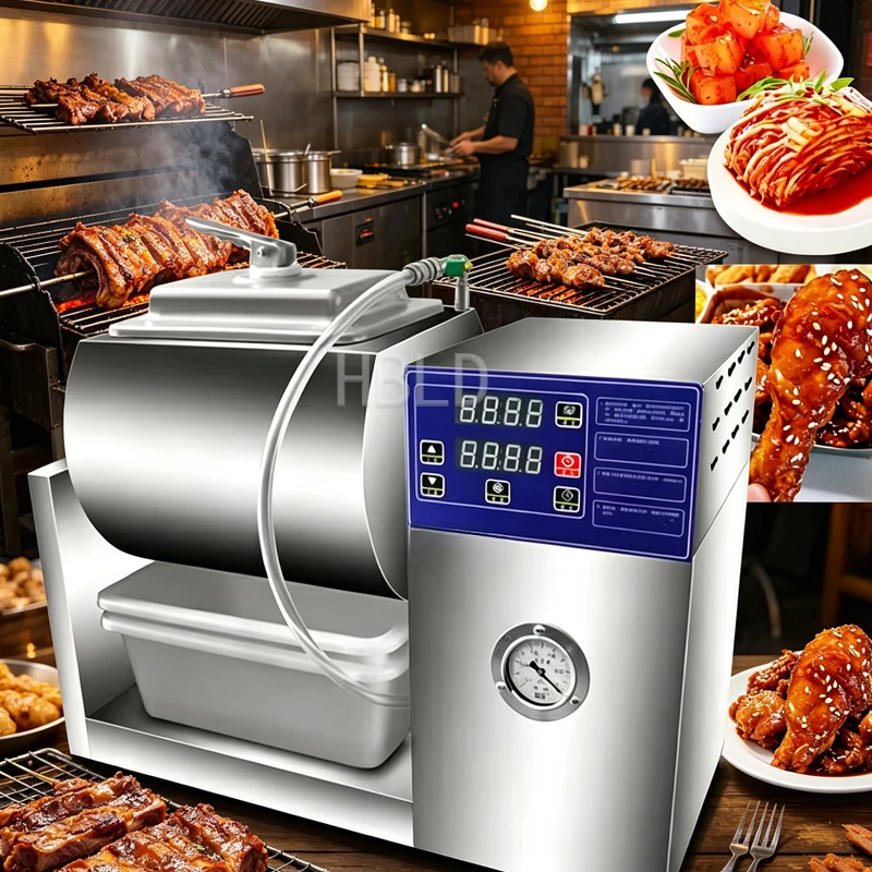 Large Capacity Stainless Steel Vacuum Drum Pickling Machine Balanced Flavor Food Preservation Equipment