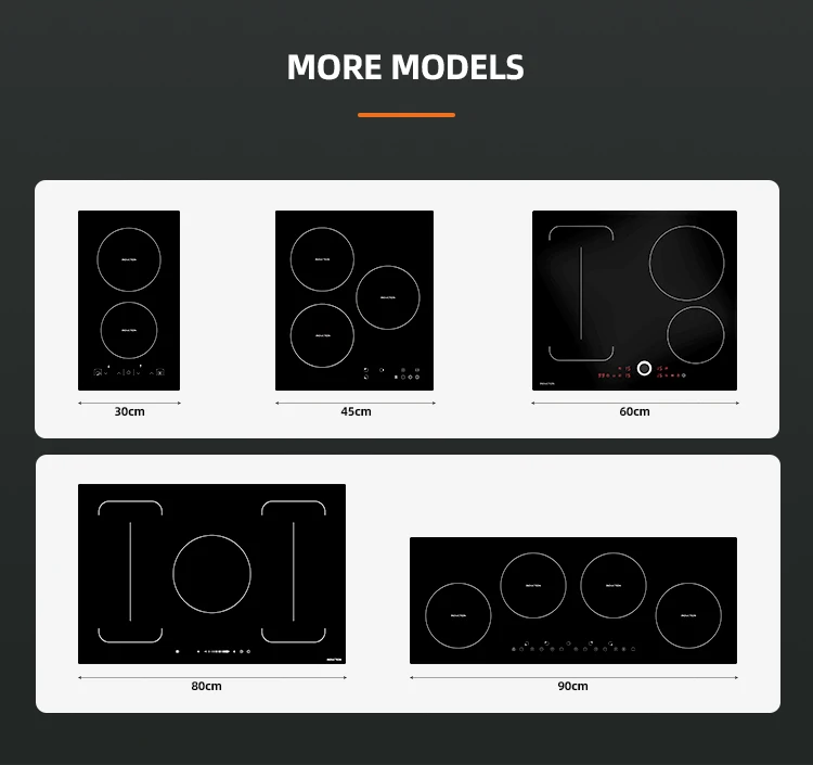 Electric 4 Burner Built-in Induction Cooktop for Home Use