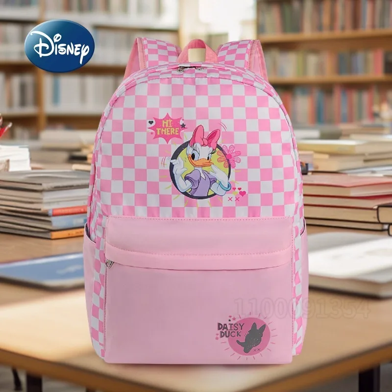 حقيبة مدرسية للبنات باللون الوردي الجديد من ديزني ذات سعة كبيرة حقيبة ظهر عصرية للفتيات خفيفة الوزن ذات سعة كبيرة حقيبة ظهر نسائية عالية الجودة #1