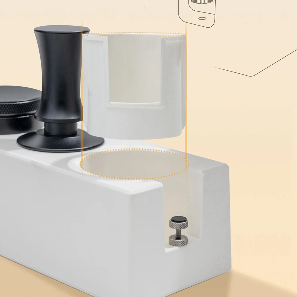 ABGG-51-58Mm ABS Coffee Filter Tamper Holder Coffee Knock Box Espresso Tamper Mat Stand Cafe Tools Coffee Accessories - view 5