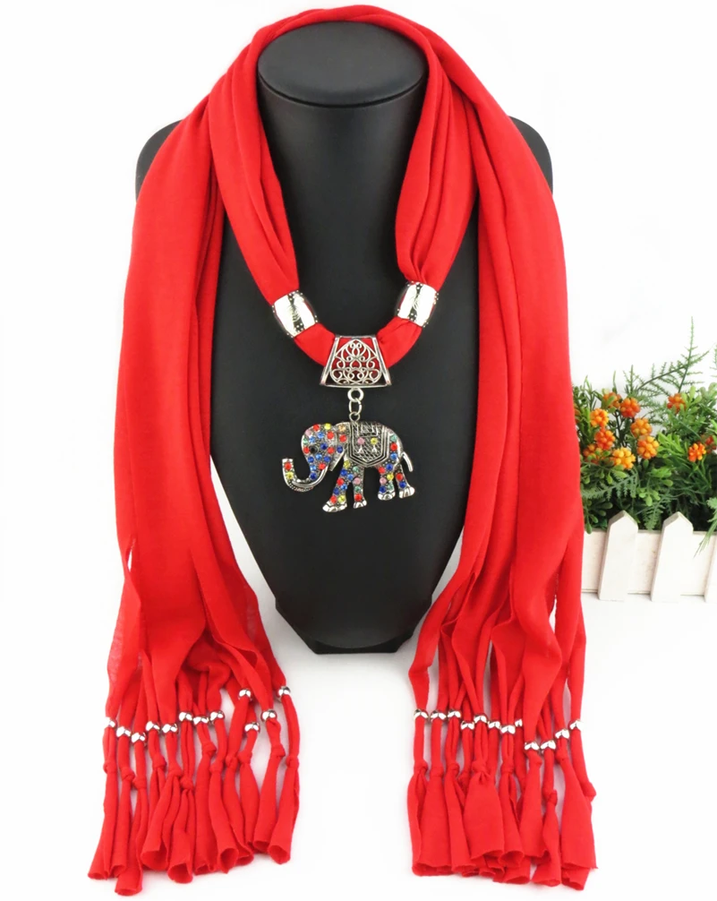 Bufanda de moda Otoño Invierno con cole de elefante mamut bufanda de mujer decorativa forma rectangular larga patrón de C...