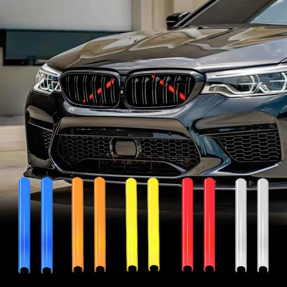 Front Grille Trim Strips Cover for BMW F30 F32 F10 F11 F01 F02 F20 3 5 7 Series Car Sport Styling Decoration Accessories Sticker