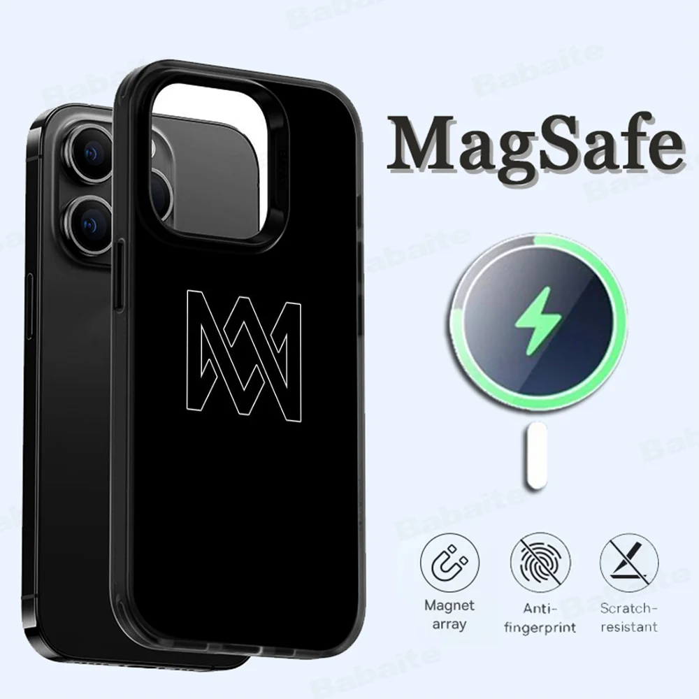 M-Marcus And M-Martinus Phone Case Magesafe Magnetic Wireless Charge Case For IPhone 16 11 12 13 14 15 Pro Max Plus Mini