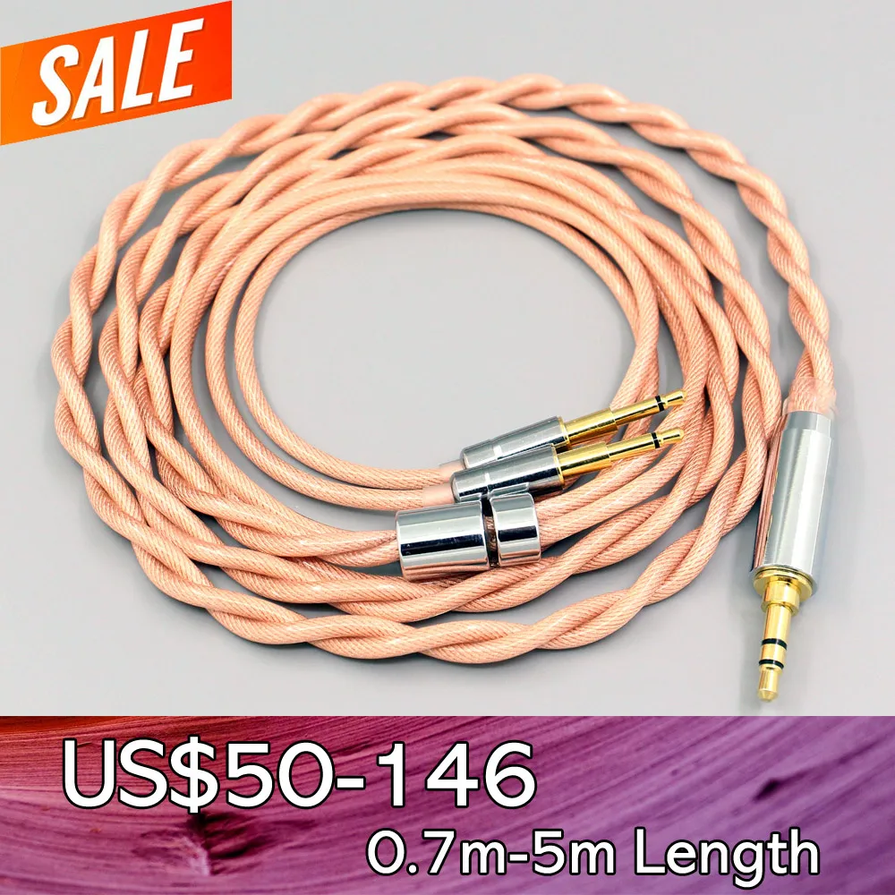 Type6 756 core Shielding 7n Litz OCC Earphone Cable For Sennheiser HD477 HD497 HD212 PRO EH250 EH350 Headphone 2.5mm LN007984