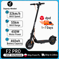 EU Stock Ninebot by Segway F2 Pro Smart Electric Scooter 32km/h Max Speed Up to 55km Range 450W Power Kickscooter TCS Function