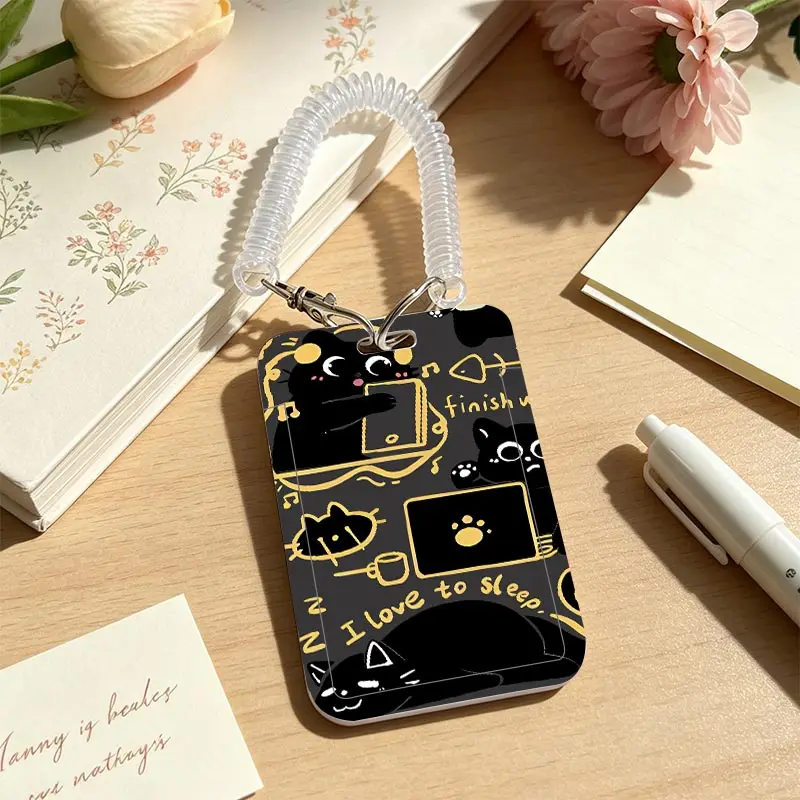 Card Sleeve for Credential Badge Holder Pendant Keychain Kpop Photocard Holder Student Bus/Meal Card Protection Case