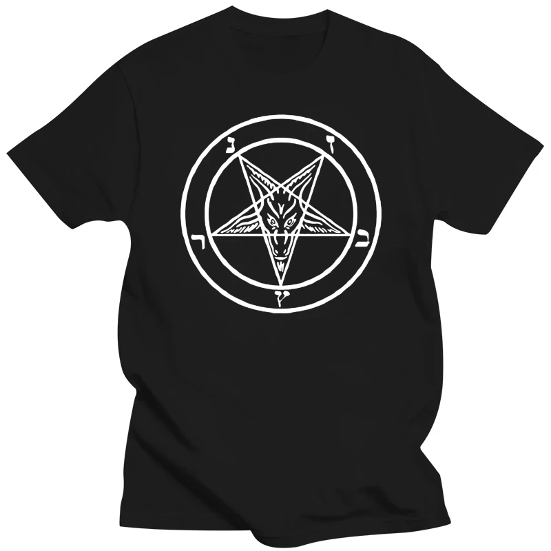 Men t shirt Fashion Pentagram Pagan Crowley Satanic Goth Witch Wicca t-shirt novelty tshirt women