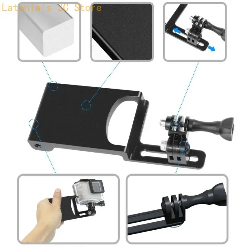 Camera Support Plate Black Aluminum with Thumb Screw Detail Camera Parts X3UB