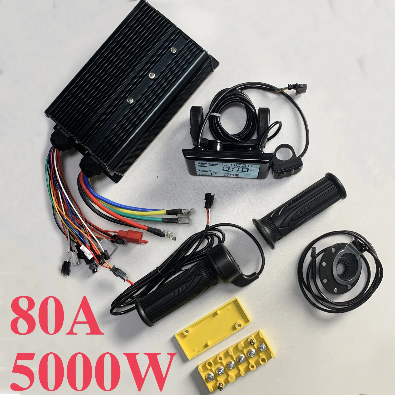 

80A 48V 52V 60V 72V 2000W 3000W 5000W Контроллер бесщеточного двигателя с ЖК-дисплеем S866 20X Регулировка скорости Дроссельная заслонка для электронного велосипеда