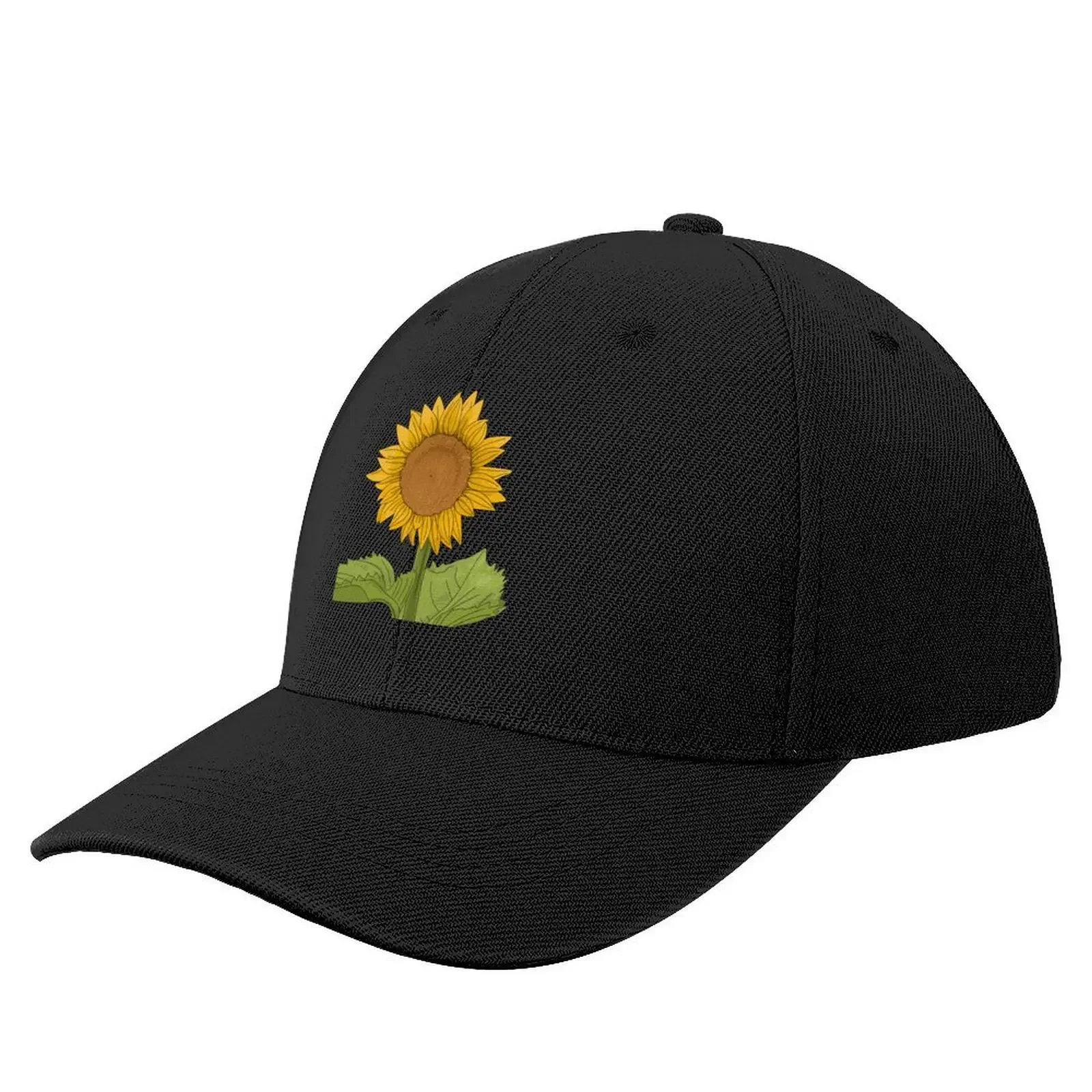 

Sunflower design Baseball Cap Golf Mountaineering Snap Back Hat black Caps Women Men's