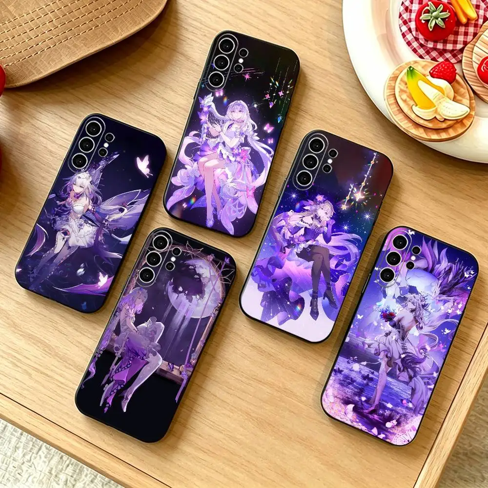 H-Honkai Castorice Star Rail Phone Case For Samsung S25,S24,S21,S22,S23,S30,Ultra,S20,Plus,Fe,Note,10,9,5G Black Cover