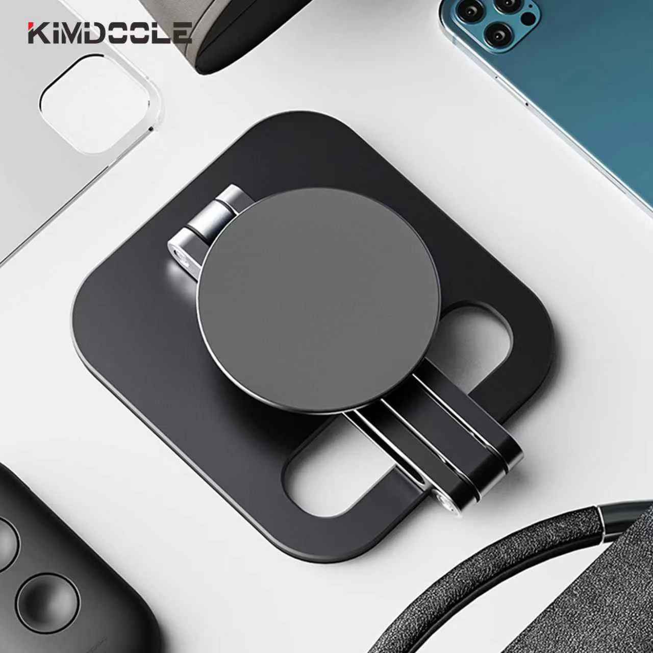 Kimdoole Metalowy magnetyczny uchwyt na tablet do stojaka na biurko do iPada Pro Xiaomi Samsung Huawei Apple Akcesoria do tabletów — zdjęcie 3