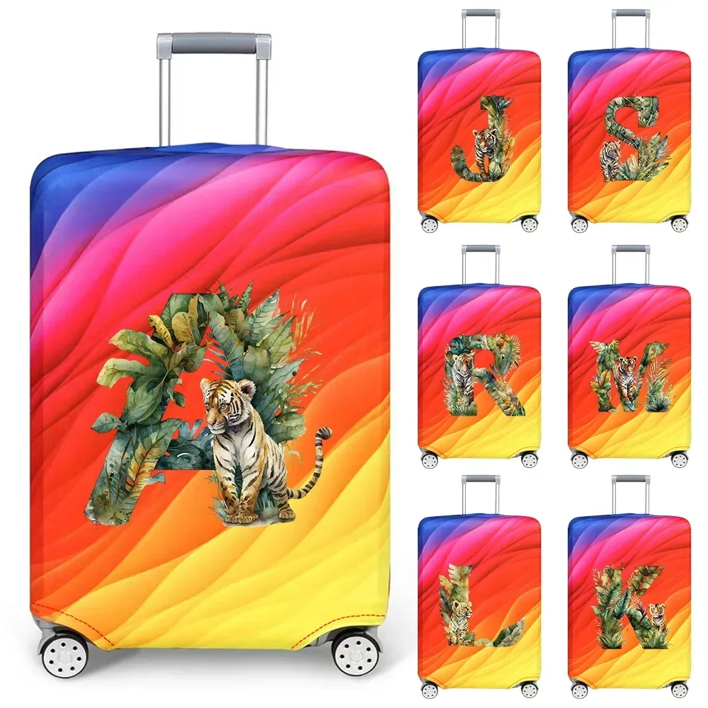 Luggage Compartment Protective Cover Wear Resistant Elastic Fabric Jungle Tiger Series Dust Cover Durable Travel Case Cove