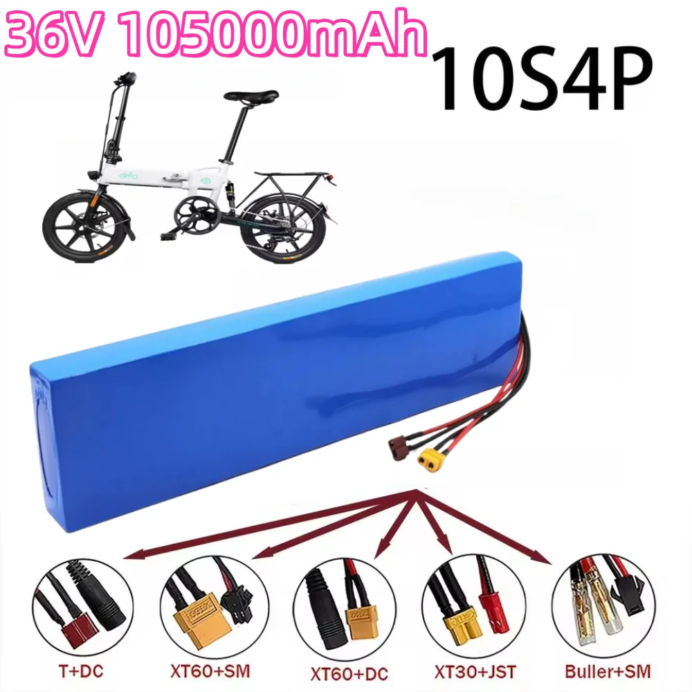 

2025 Nuevoscootereléctrico 36VBatería 10S4P10.5Ah AltaCapacidad36VLitioBatería 18650Paquete de baterías+cargador42V 2A