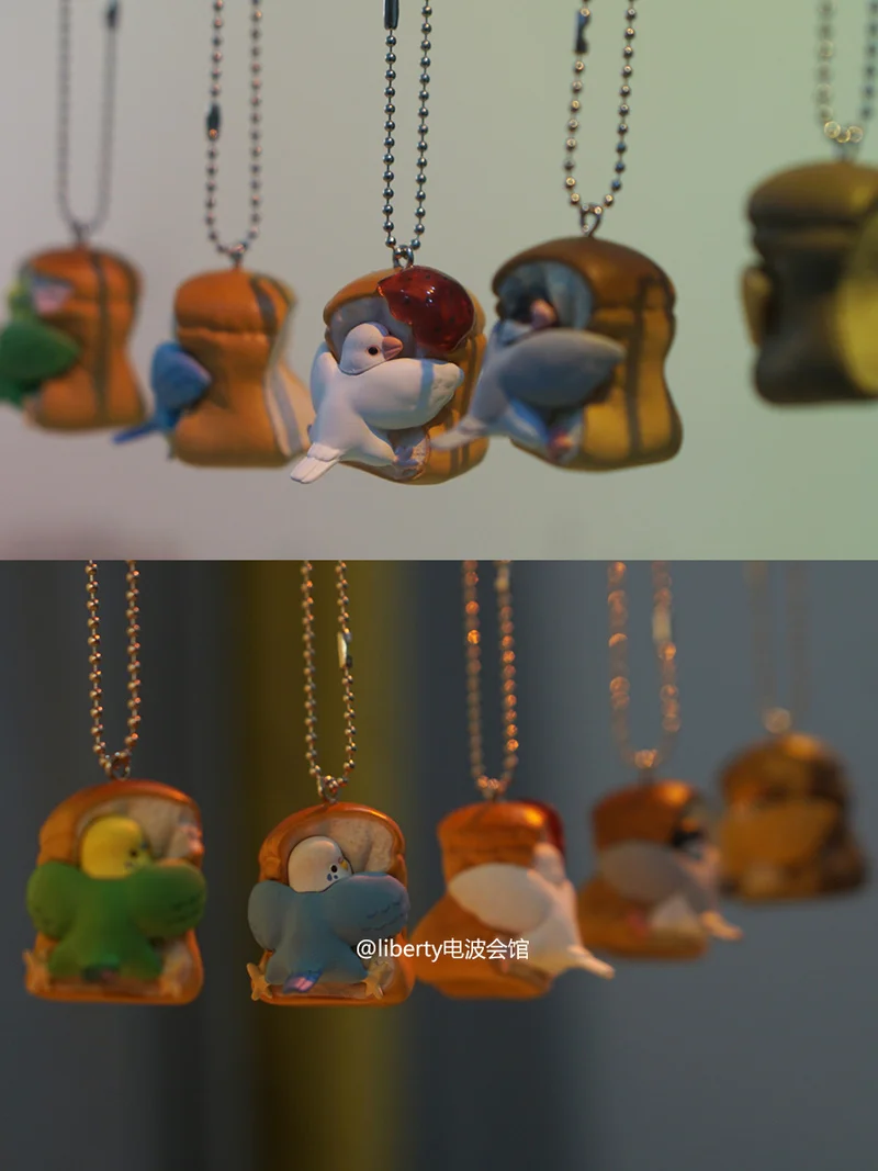 Qualia capsule speelgoed Mugyuttori Mascotte Ball Chain schattige kleine vogels Papegaai veilparkiet valkparkiet knuffelen broodfiguren