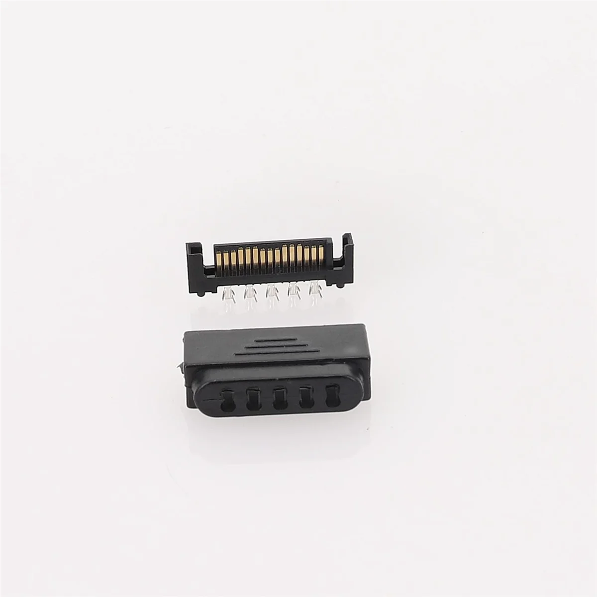 50Pair L29-Sata Plug 5 Holes SATA Male SATA Male Socket Serial Port 15P Power Connector Shell Plug and Shell‘-AA68