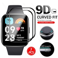 3PCS 9D Protective Glass For Xiaomi Redmi Watch 3 Active Lite Light Smart Watches 3Active 3Lite 1.83\