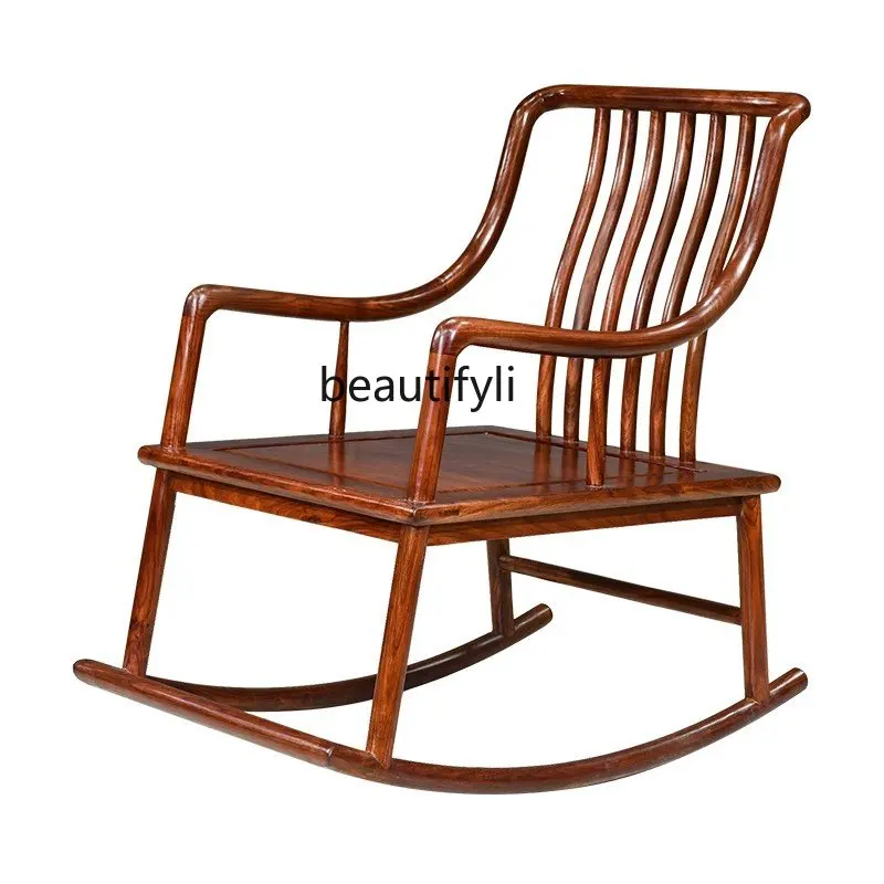 

Pterocarpus Erinaceus Poir. Rocking Chair Rosewood Lunch Break Chair Leisure Chair Solid Wood Rocking Chair Recliner Home