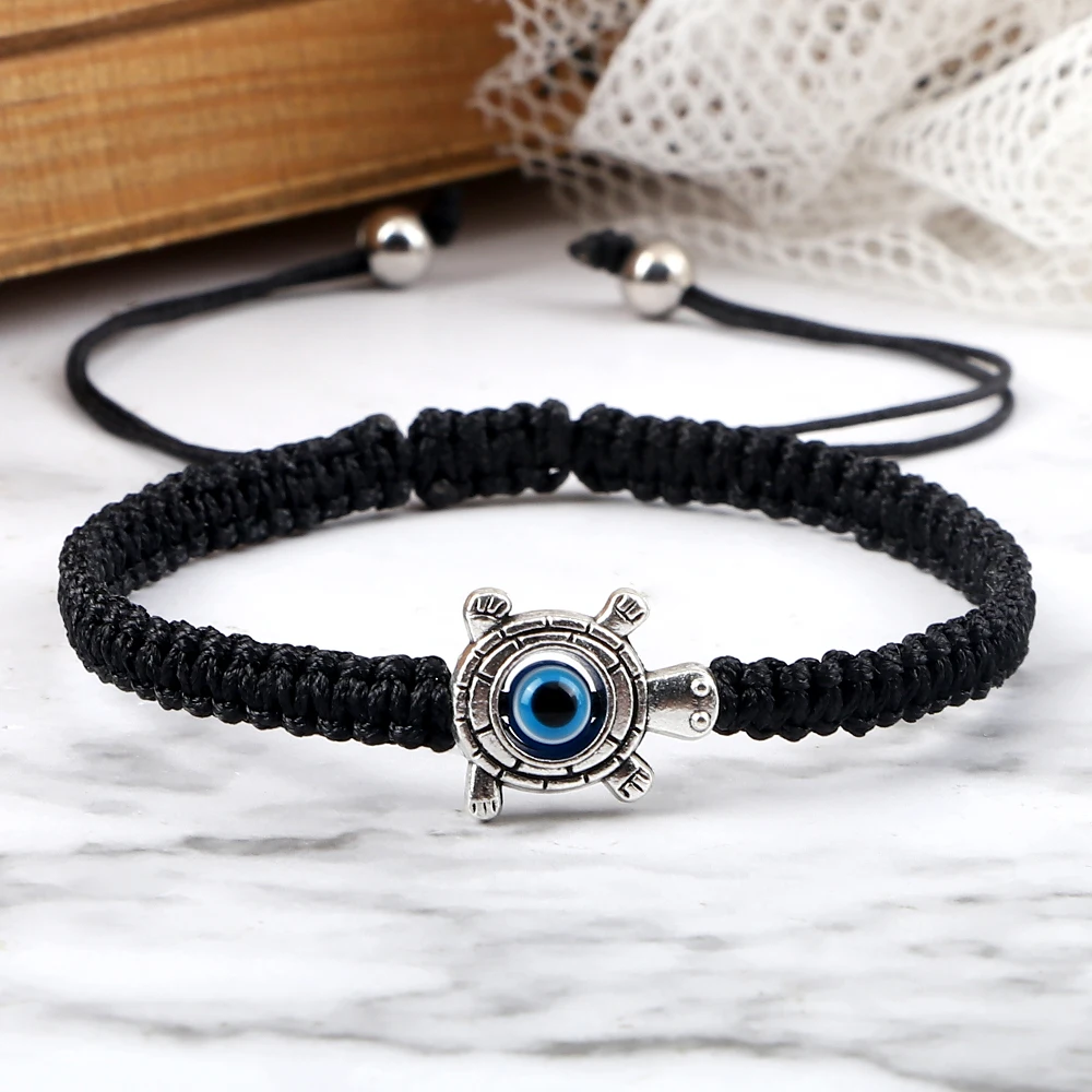 Handmade Woven String Charm Couple Bracelets New Evil Eye Braided Bracelet Adjustable Red Black Color Thread Bangle Jewelry Gift