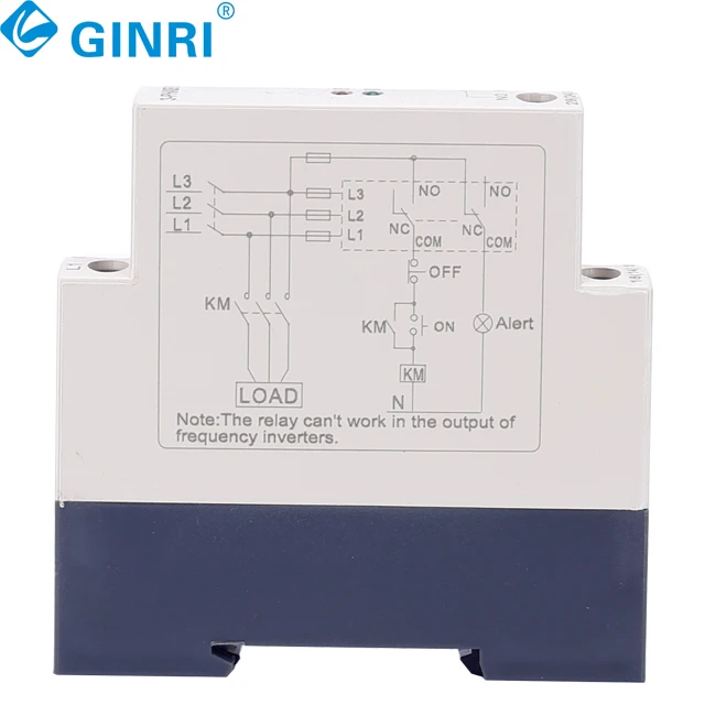 GINRI JVRD6 3 Phase Failure Voltage Monitor Phase Reversal Protective Relay Voltage Relays