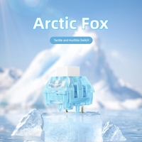 Kailh Arctic Fox Switches Keyboard Switch 5 pins RGB SMD Clicky Switches With Light Guide For Mechanical Keyboard MX Switches