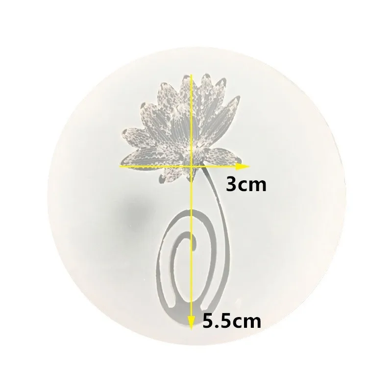 Crystal Epoxy Pendant Pastry Silicone Mould DIY Handmade Lotus Jewelry 16001