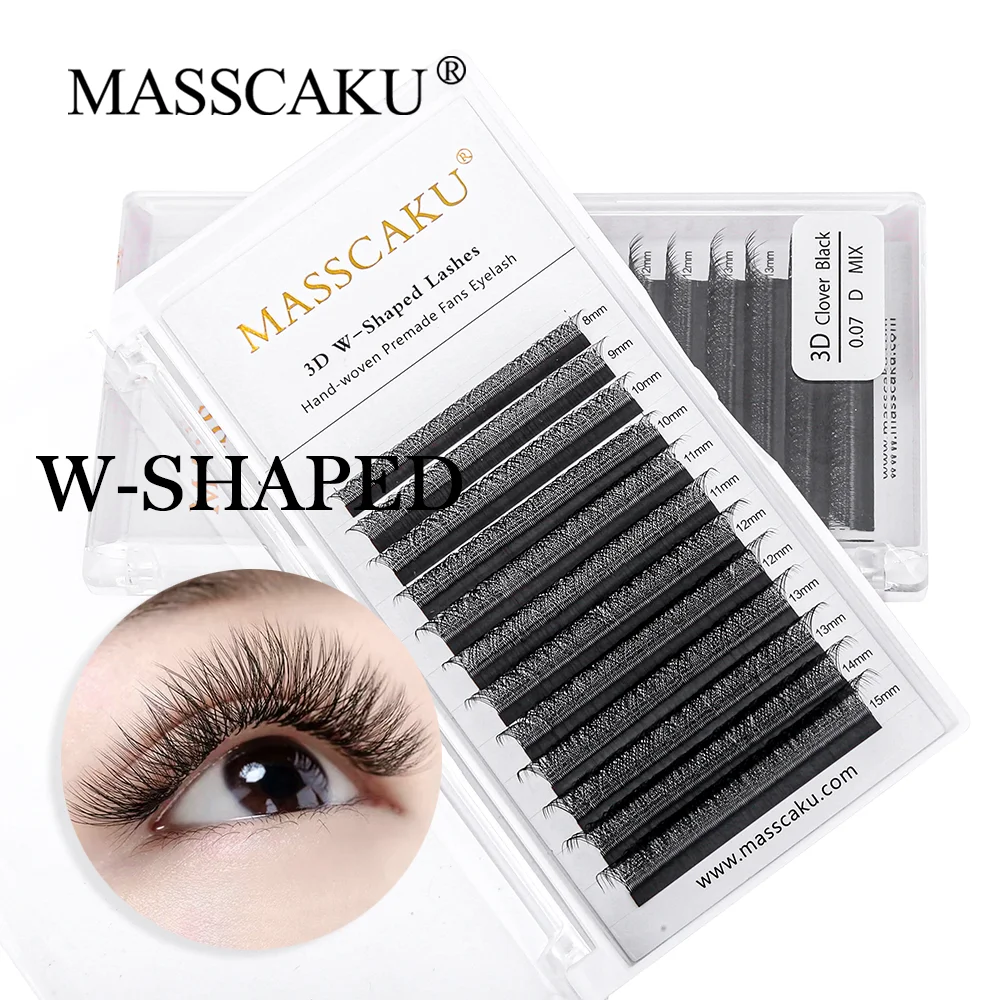 

2021 Newest YY W individual eyelash lashes 8-15mm & mix length eyelash extension custom packaging and private labels for makeup