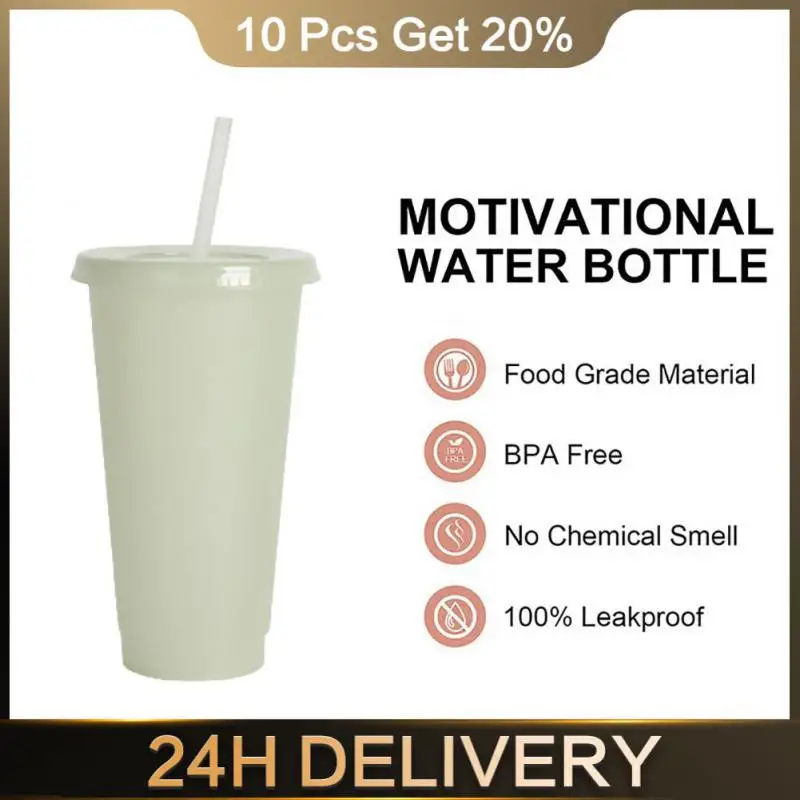 1 SZTUK Owocowa herbata Napój Kawa Fluorescencyjny kubek Wielokrotnego użytku Jednowarstwowy kubek na wodę pitną Akcesoria kuchenne Butelka na wodę pitną